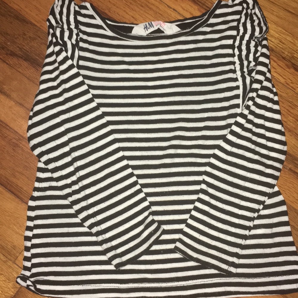 Stripped shirt with ruffles